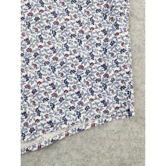 Guide London Shirt Men XL White Red Blue Geometric Floral Preppy Short Sleeve UK - Picture 3 of 14